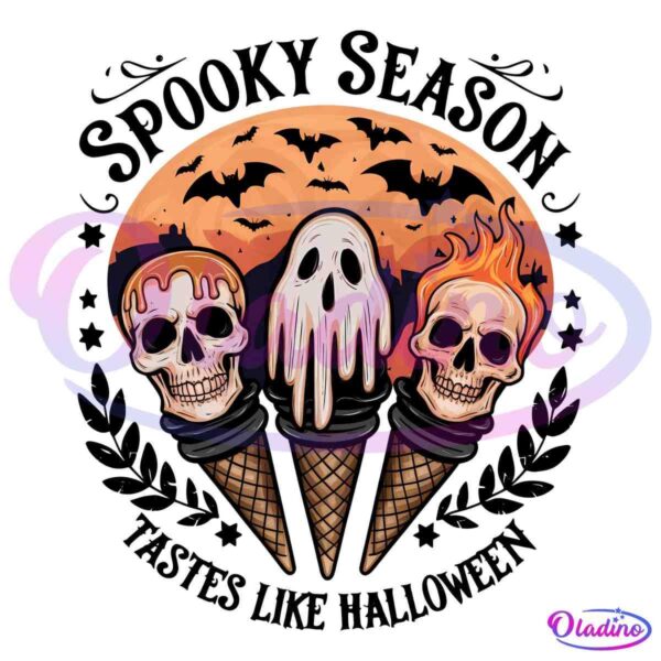 Retro Spooky Season Tastes Like Halloween PNG