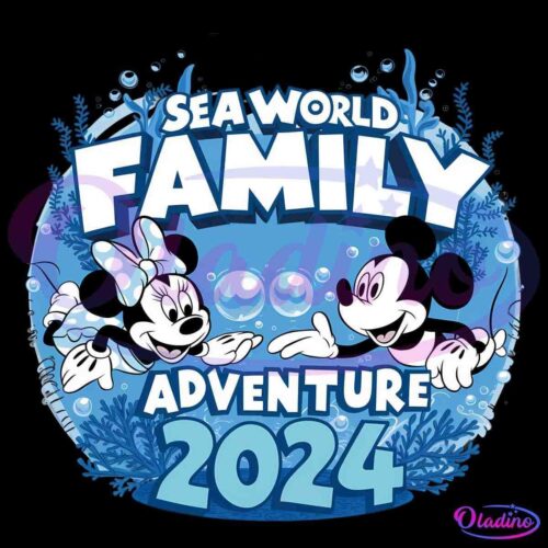 Sea World Family Adventure Mouse Couple PNG