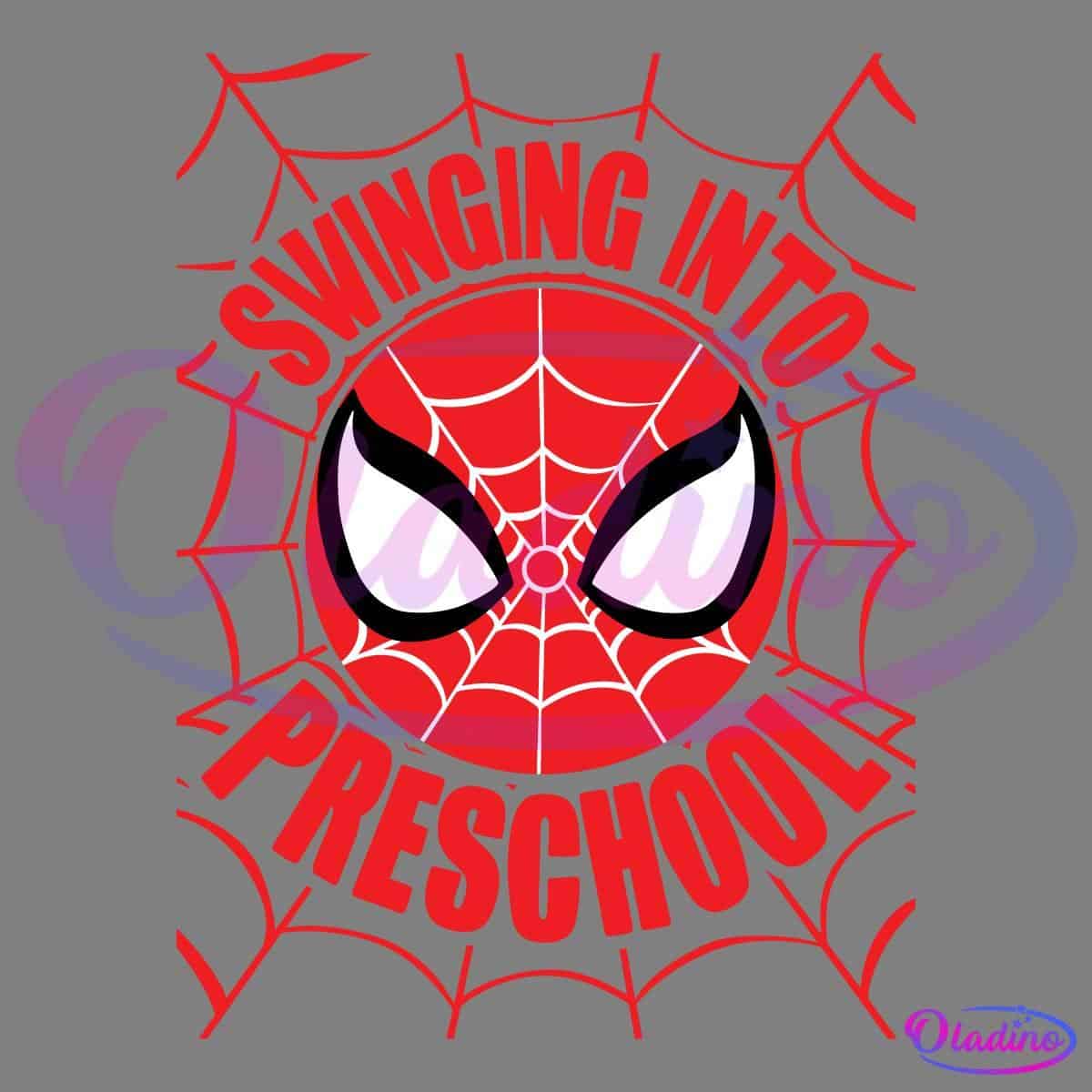 Swinging Into Preschool Spiderman Back To School Svg - Oladino