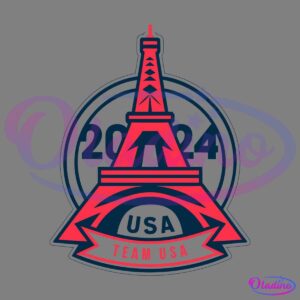 Team USA Eiffel Tower 2024 Olympic SVG