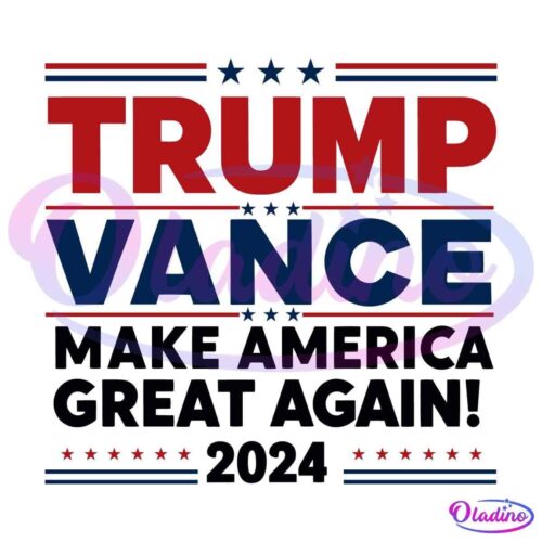 Trendy Trump Vance Make America Great Again SVG