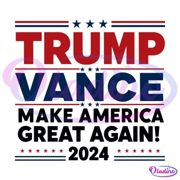 Trendy Trump Vance Make America Great Again SVG