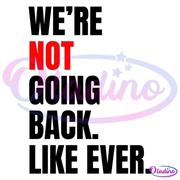 The image features the phrase "NOT NOW" in bold, uppercase red letters against a solid black background.