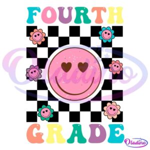 A colorful design reads "Fourth Grade" in bold