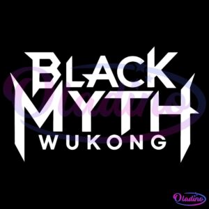 The image shows the logo for the game "Black Myth: Wukong." The text is in bold, stylized white letters on a black background. The word "BLACK" is on the top line, "MYTH" is beneath it, and "WUKONG" is on the bottom line.