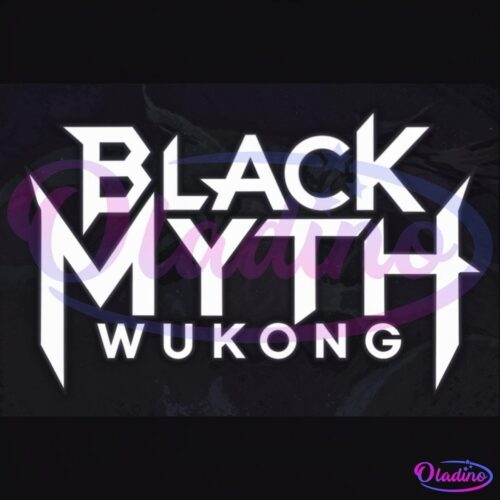 The image shows the logo for the game "Black Myth: Wukong." The text is in bold, stylized white letters on a black background. The word "BLACK" is on the top line, "MYTH" is beneath it, and "WUKONG" is on the bottom line.