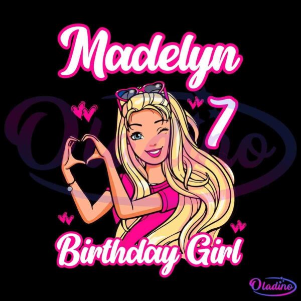 Custom Barbie Happy Birthday Girl SVG