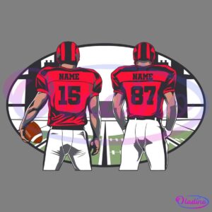 Custom Football Player Personalized Name Number Costume SVG