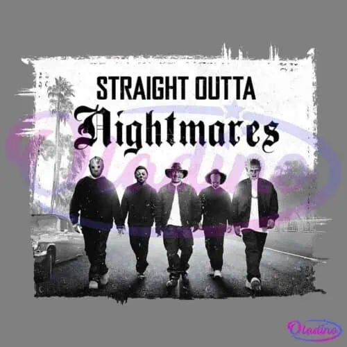 Halloween Straight Outta Nightmares PNG