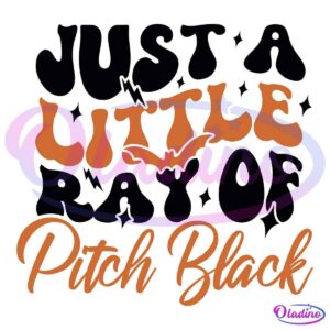 An orange stylized text logo featuring the words "Little Pitch Black," with a small bat graphic integrated into the word "Little." The text is presented in a playful, curvy font.