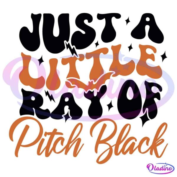 An orange stylized text logo featuring the words "Little Pitch Black," with a small bat graphic integrated into the word "Little." The text is presented in a playful, curvy font.