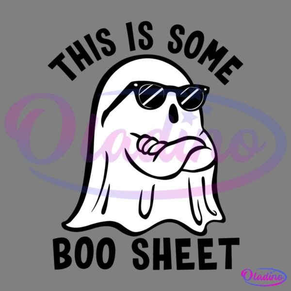 A cartoon ghost wearing sunglasses crosses its arms. The ghost, illustrated in white against a black background, sports a confident and cool attitude. Its expression cannot be seen, but the body language suggests self-assuredness.