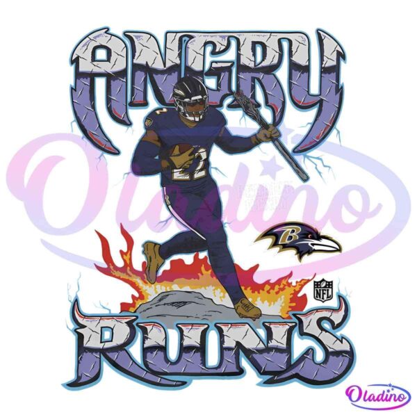 Angry Runs 2024 Baltimore Ravens Derrick Henry PNG