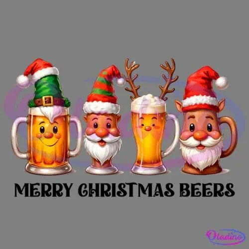 Christmas Drinking Merry Christmas Santa Beer PNG