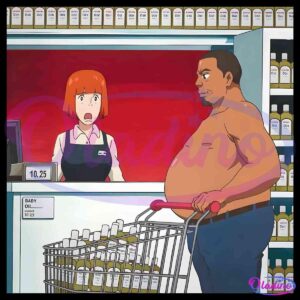 Diddys Baby Oil Shopping Funny Meme Manga Style PNG