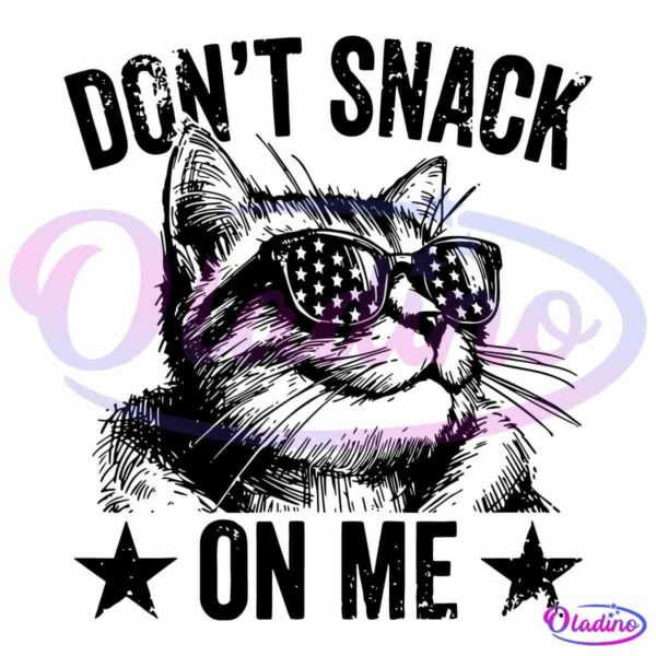 Dont Snack On Me Funny Cat Sunglasses SVG