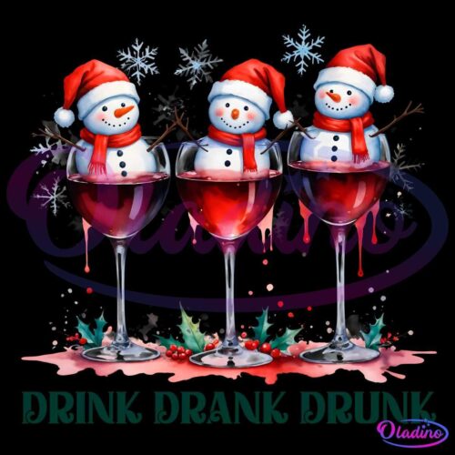 Drink Drank Drunk Funny Christmas Snowman Png