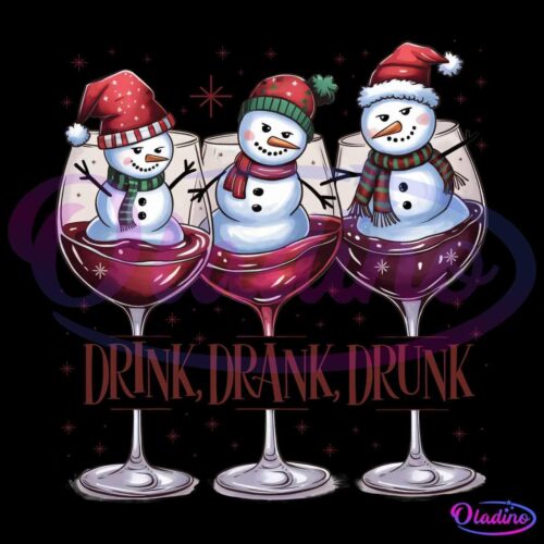 Drink Drank Drunk Funny Christmas Snowman Wine Png