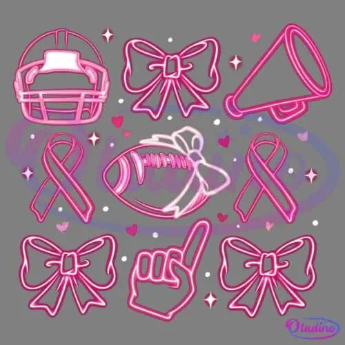 Football Pink Out Breast Cancer PNG