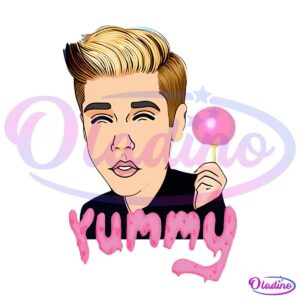 Justin Bieber Yummi Pink Lollipop PNG