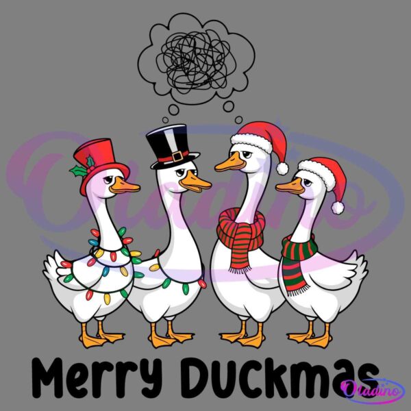 Merry Duckmas Funny Christmas Disney Duck Svg