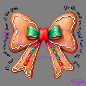 Retro Christmas Girly Gingerbread Coquette PNG