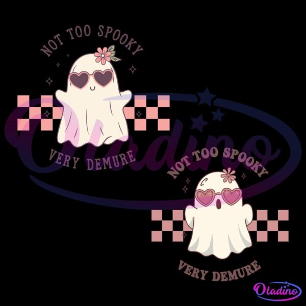 Retro Groovy Very Demure Very Mindful Very Cutesy Ghost Svg