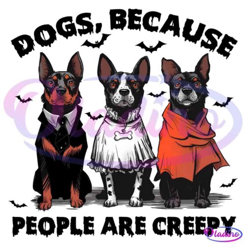 Retro Halloween Dogs Because People Are Creepy PNG