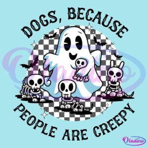 Retro Halloween Dogs Because People Are Creepy Skeleton Dog PNG