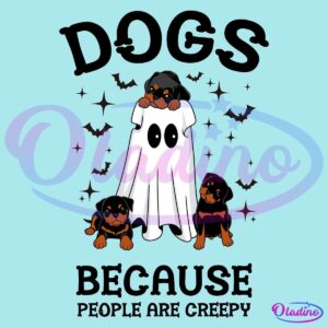 Retro Halloween Ghost Dogs Because People Are Creepy PNG