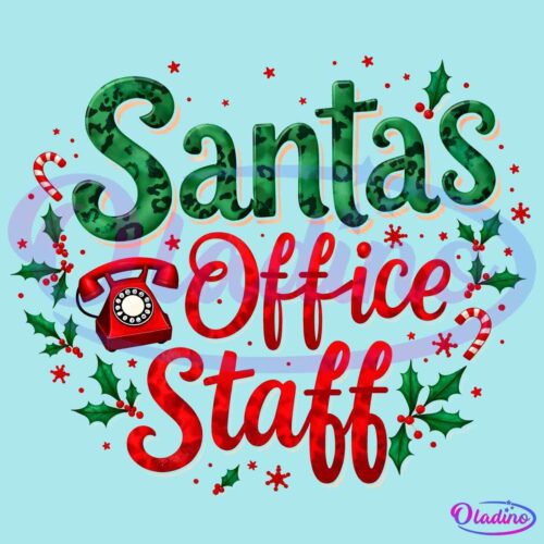 Santas Favorite Office Staff Christmas Wrapping Paper PNG