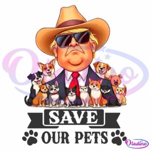 Save Our Pets Cowboy Trump 2024 PNG