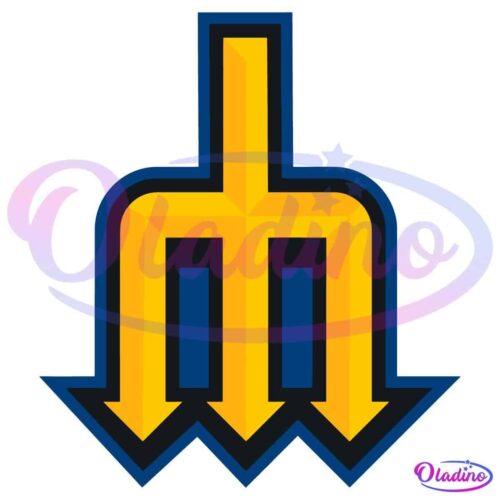 A stylized, geometric logo comprised of yellow and blue colors. It resembles an interlocking "M" and "W" with three downward-pointing arrows forming the lower part. The design has sharp angles and a bold outline.