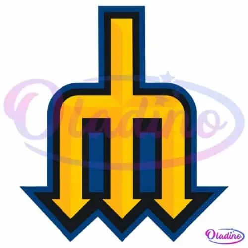 A stylized, geometric logo comprised of yellow and blue colors. It resembles an interlocking "M" and "W" with three downward-pointing arrows forming the lower part. The design has sharp angles and a bold outline.