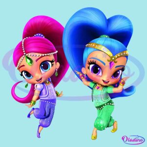 Shimmer And Shine Cartoon Girl Couple Friend PNG