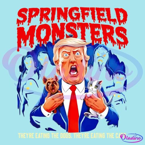 Springfield Monsters Trump Theyre Eating The Dogs And The Cats PNG