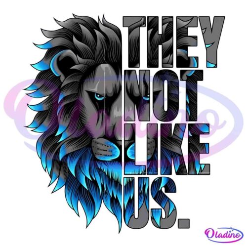 They Not Like US Detroit Lions Football Mascot PNG