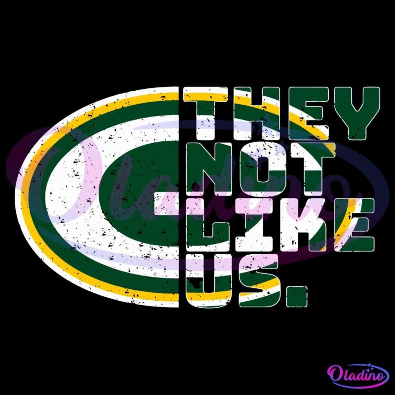 They Not Like US Green Bay Packers Football Logo Mascot SVG