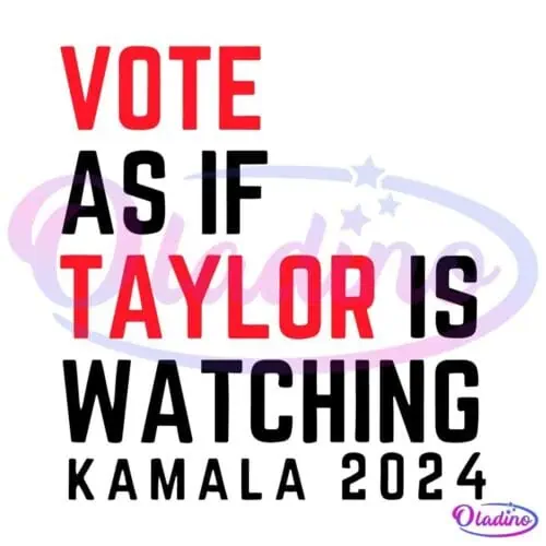 Black background with bold red text in uppercase reading, "VOTE TAYLOR." The word "VOTE" is positioned at the top, and the word "TAYLOR" is situated beneath it, centered.