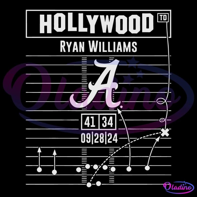 Alabama Football Ryan Williams Hollywood Ending Play Diagram SVG