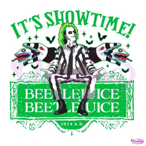 Beetlejuice Beetlejuice Its Showtime 2024 Funny Halloween Movie SVG