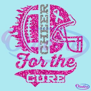 Cheer For The Cure Football Breast Cancer SVG PNG