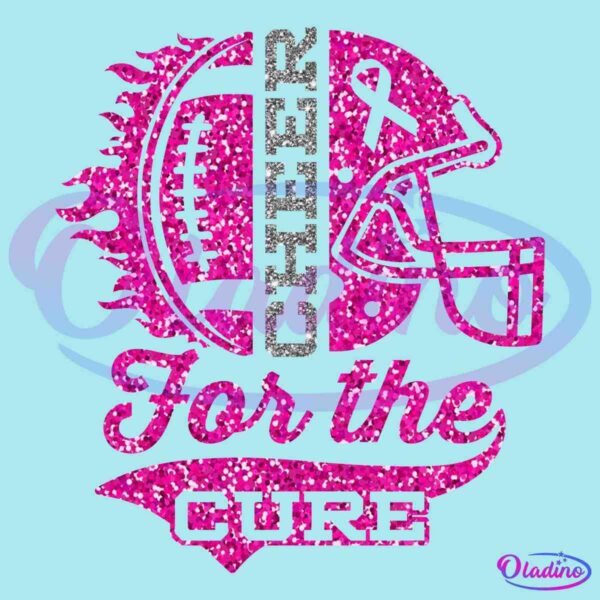 Cheer For The Cure Football Breast Cancer SVG PNG