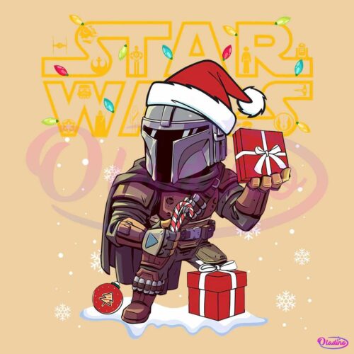 Chewbacca Boba Fett Merry Christmas Starwars PNG