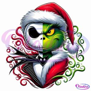 Christmas Grinch And Jack Nightmare Santa Hat PNG