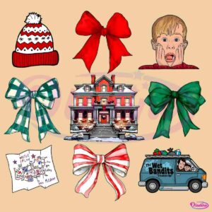 Christmas Movies Home Alone Coquette Bow PNG