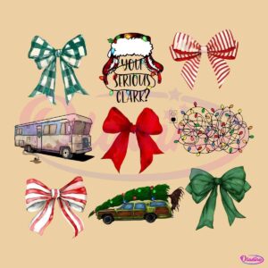 Christmas Vacation Movies Coquette Bow PNG