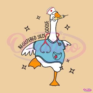 Funny Silly Goose Registered Nurse SVG