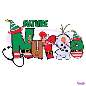 Future Nurse Christmas Elf Santa Hat SVG