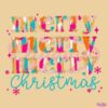 Glitter Brushstroke Merry Christmas PNG
